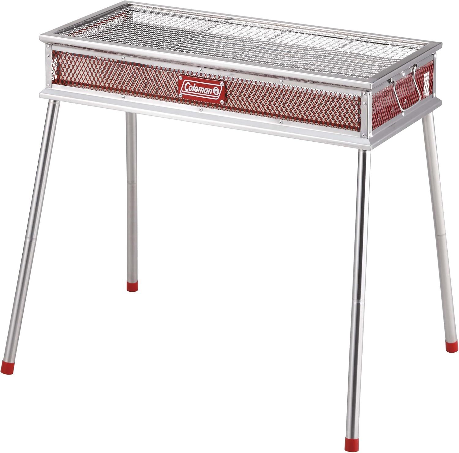 Coleman クールスパイダーステンレスグリルグランデ レッド 170-9430 BBQ キャンプ アウトドア 炭 焚き火 簡単設営 鉄板 焼網 大型グリル メッシュボディー 燃焼効率 高