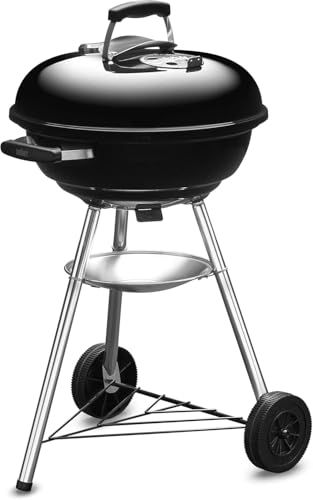 Weber(ウェーバー) 直径47cm コンパクトケトル バーベキュー コンロ 炭火グリル キャンプ 6-8人用 焚き火台 温度計付き 【日本正規品10年保証】 1221308 ブラック