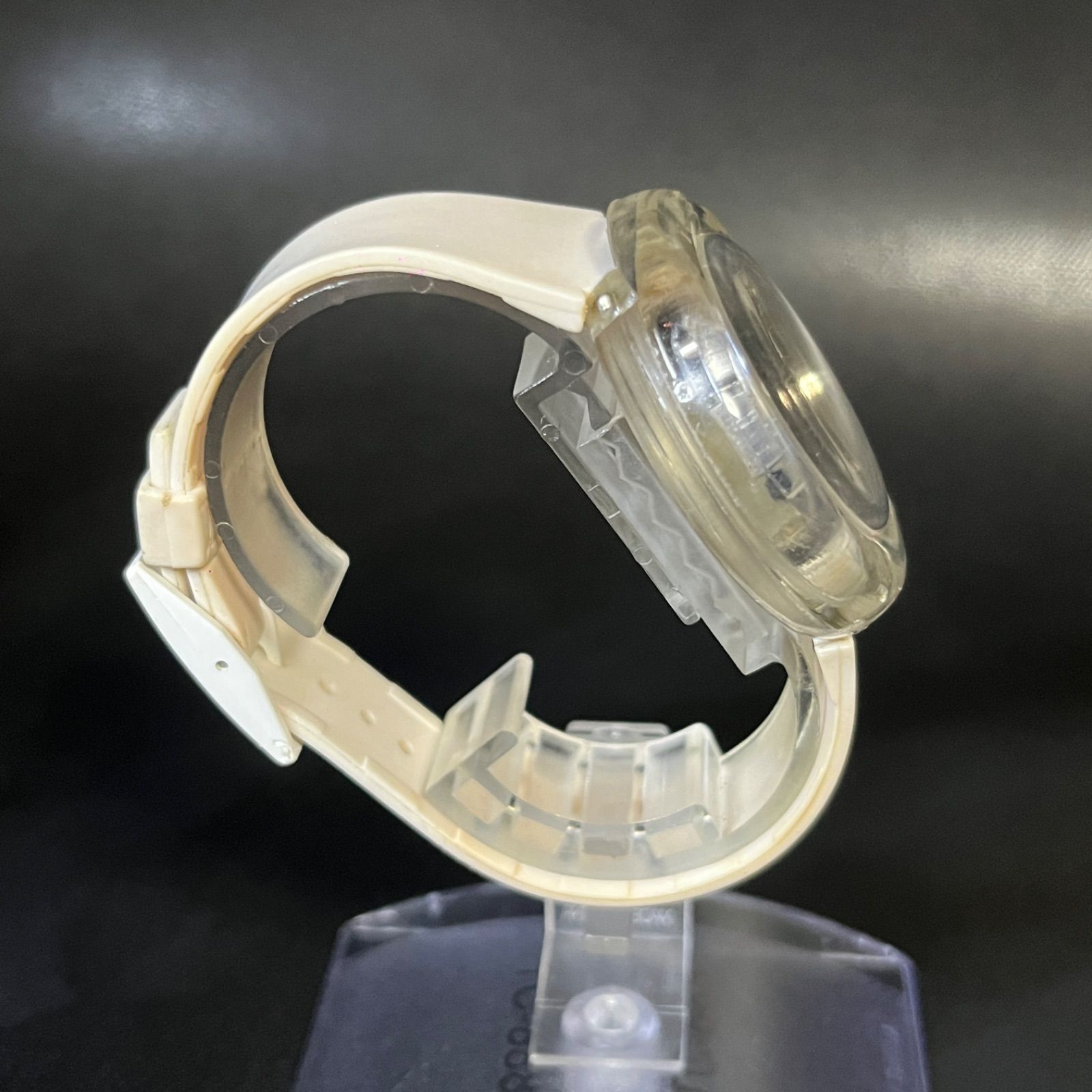 稼働品】 bonbonwatch ボンボンウォッチ 腕時計 クリア 電池交換済み