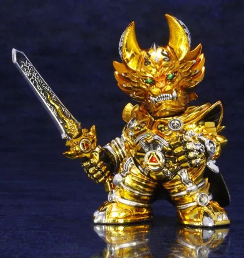 【中古】フィギュア 黄金騎士ガロ メッキVer. 「牙狼＜GARO＞」 デフォルメ魔戒コレクション 塗装済み完成品