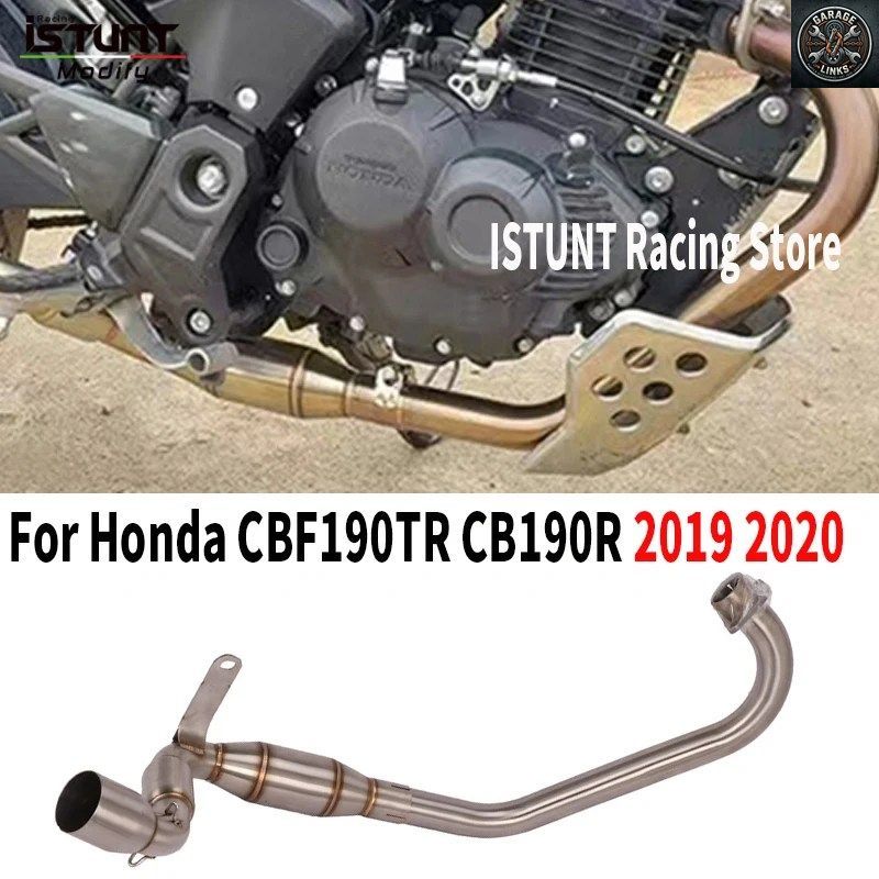 ホンダ CBF190TR CB190R 2019 2020 用スリップオン オートバイ排気システム フロントミドルリンクパイプ 51mm マフラー
