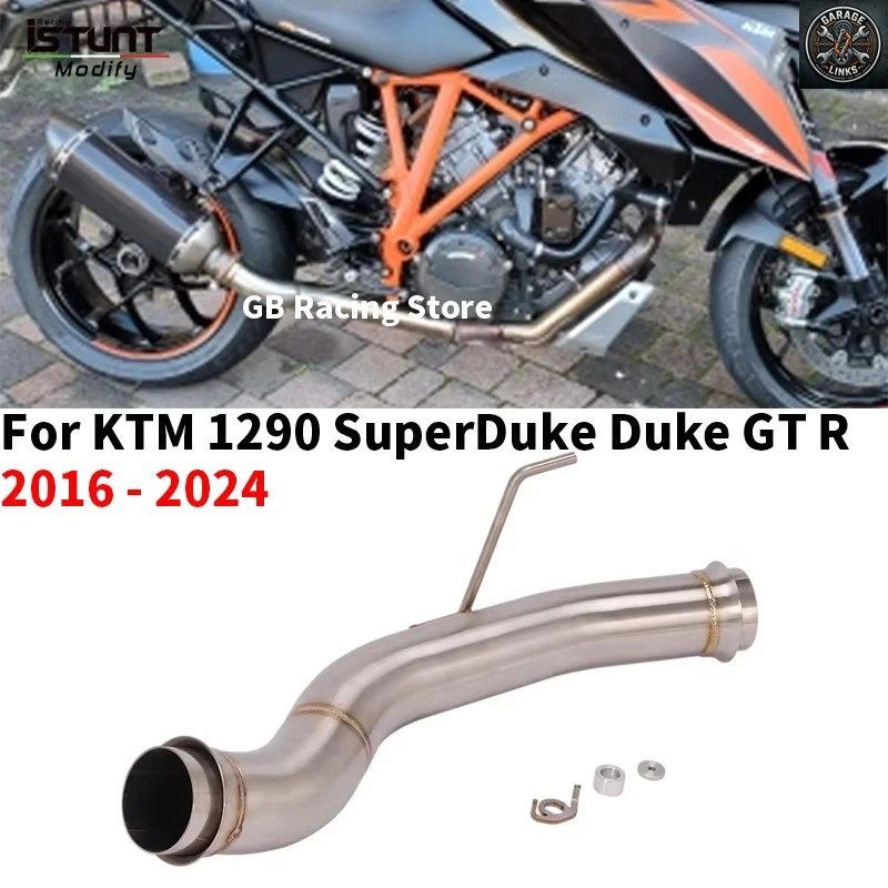 KTM 1290 SUPERDUKE DUKE GT R 2016 - 2024 用スリップオン オートバイ排気システム Espace Moto Modify Connect オリ??ジナルマフラーパイ