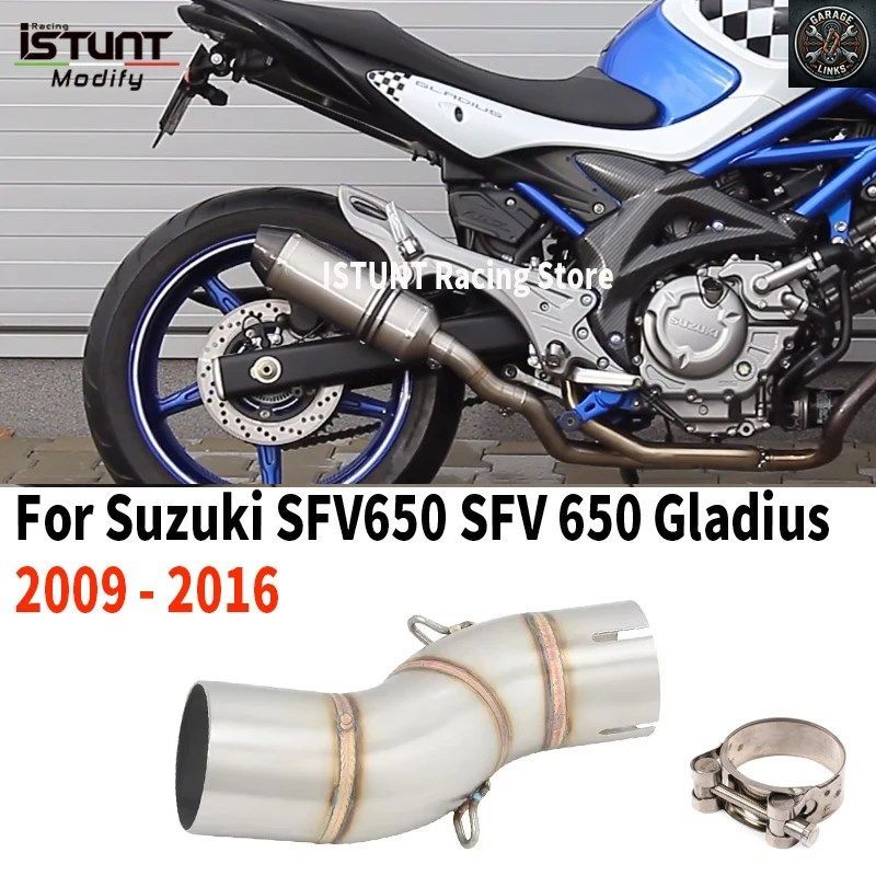 スズキ SFV650 SFV 650 グラディウス 2009 - 2016 SFV-650 オートバイ排気システム ミドルリンクパイプ接続 51mm マフラー 6,867円