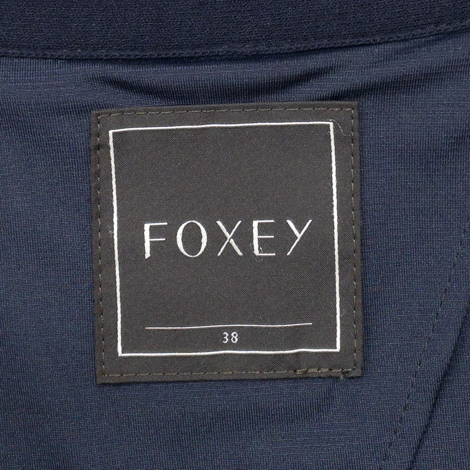 FOXEY フォクシー　38 パール　ボタン　ジャケット FOXEY フォクシー ニットジャケット パールボタン クロップド ショート