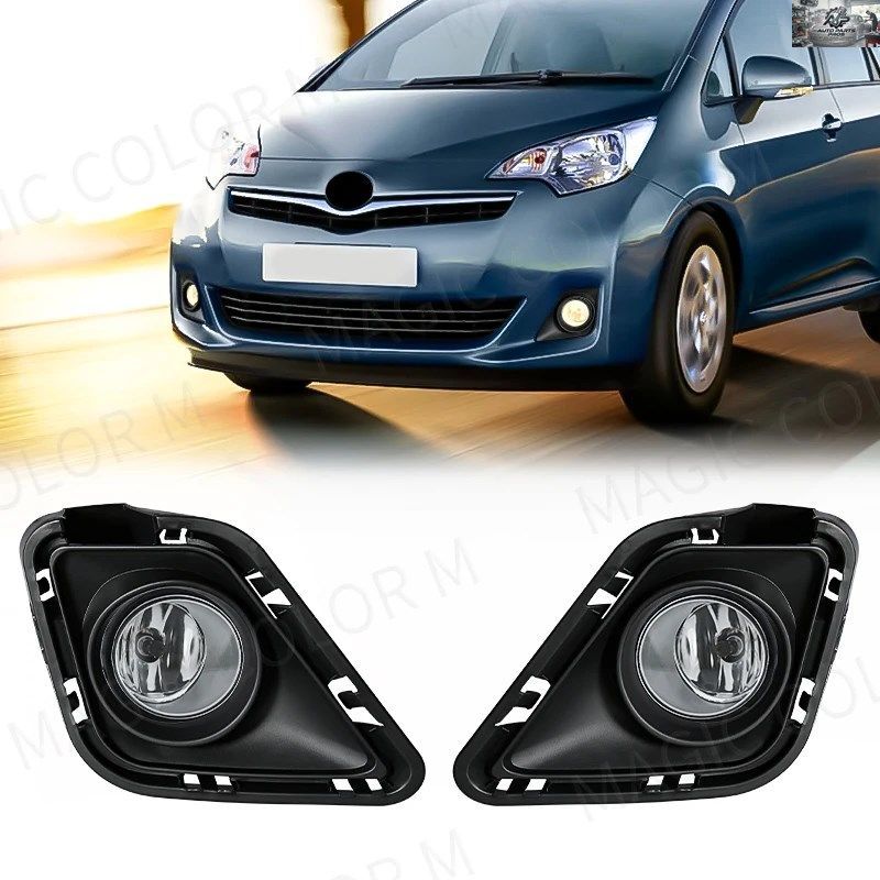TOYOTA RACTIS 2010 - 14 LED FOG LAMPS DRL DAYTIME RUNNING LIGHTS FRONT BUMPER DRIVING HEADLIGHT COVER WIRES