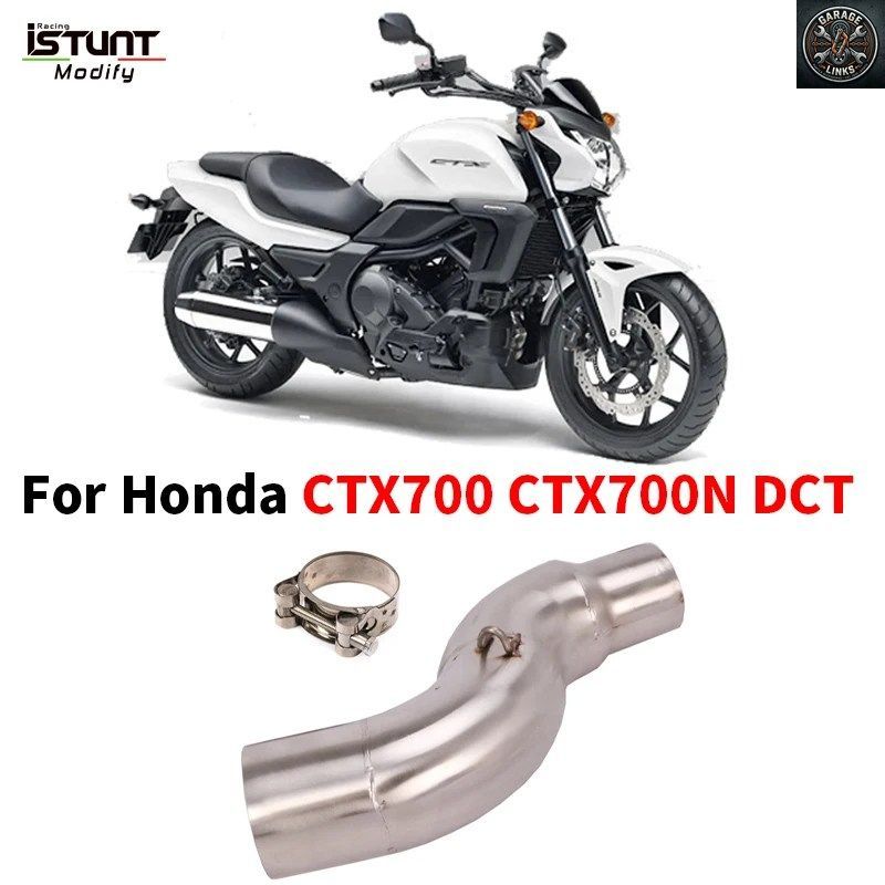 ホンダ CTX700 CTX700N DCT 用スリップオン式オートバイ排気マフラー 50.8mm 改良型接続チューブ ミドルリンクパイプ エルボー エスパス モ