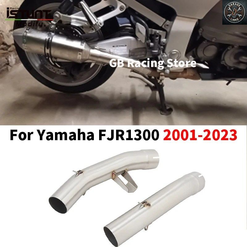 ヤマハ FJR1300 2001-2023 用スリップオン オートバイ排気管 ステンレススチール ミッドリンクパイプ改造 51mm エスケープ モト マフラー