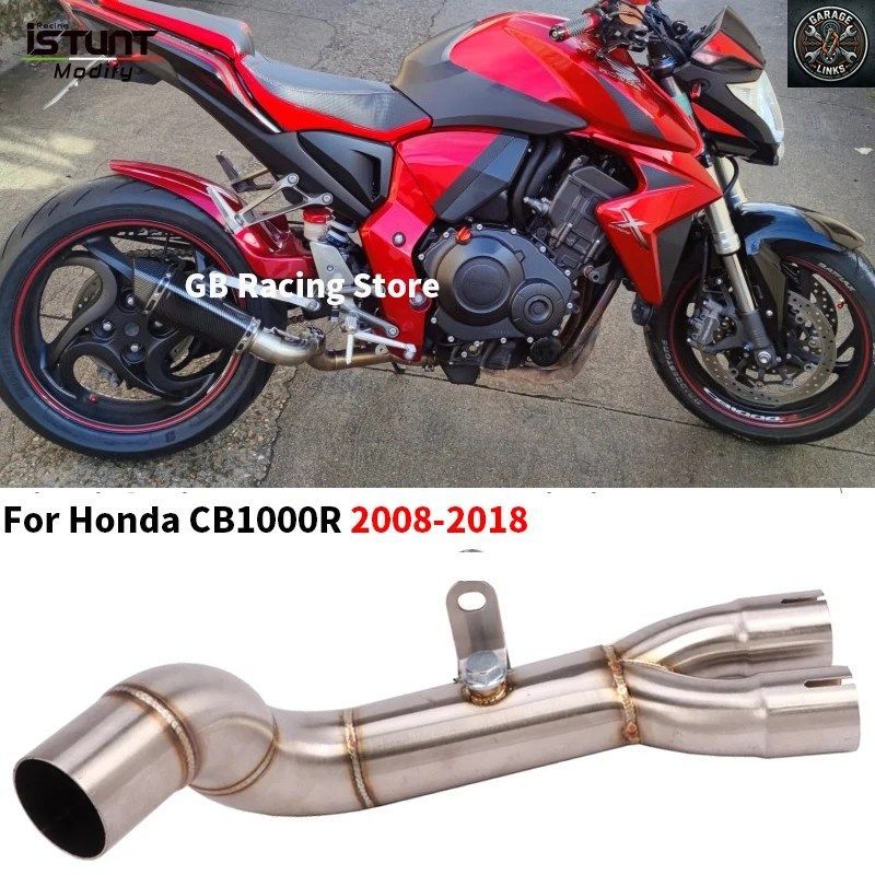 ホンダ CB1000R 2009 - 2018 用スリップオン オートバイ排気管 ステンレススチール ミッドリンクパイプ 純正マフラー接続 Espaces Moto