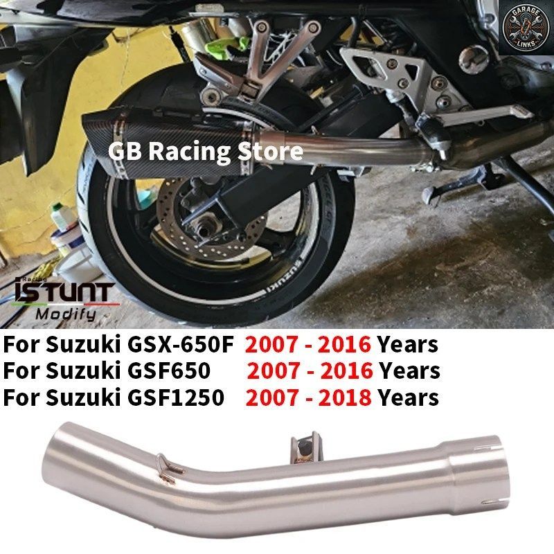 オートバイ排気システム改造 エスケープ モトチューブ マフラー ミドルリンクパイプ スリップオン SUZUKI GSX650F GSF650 GSF1250 2007 - 2