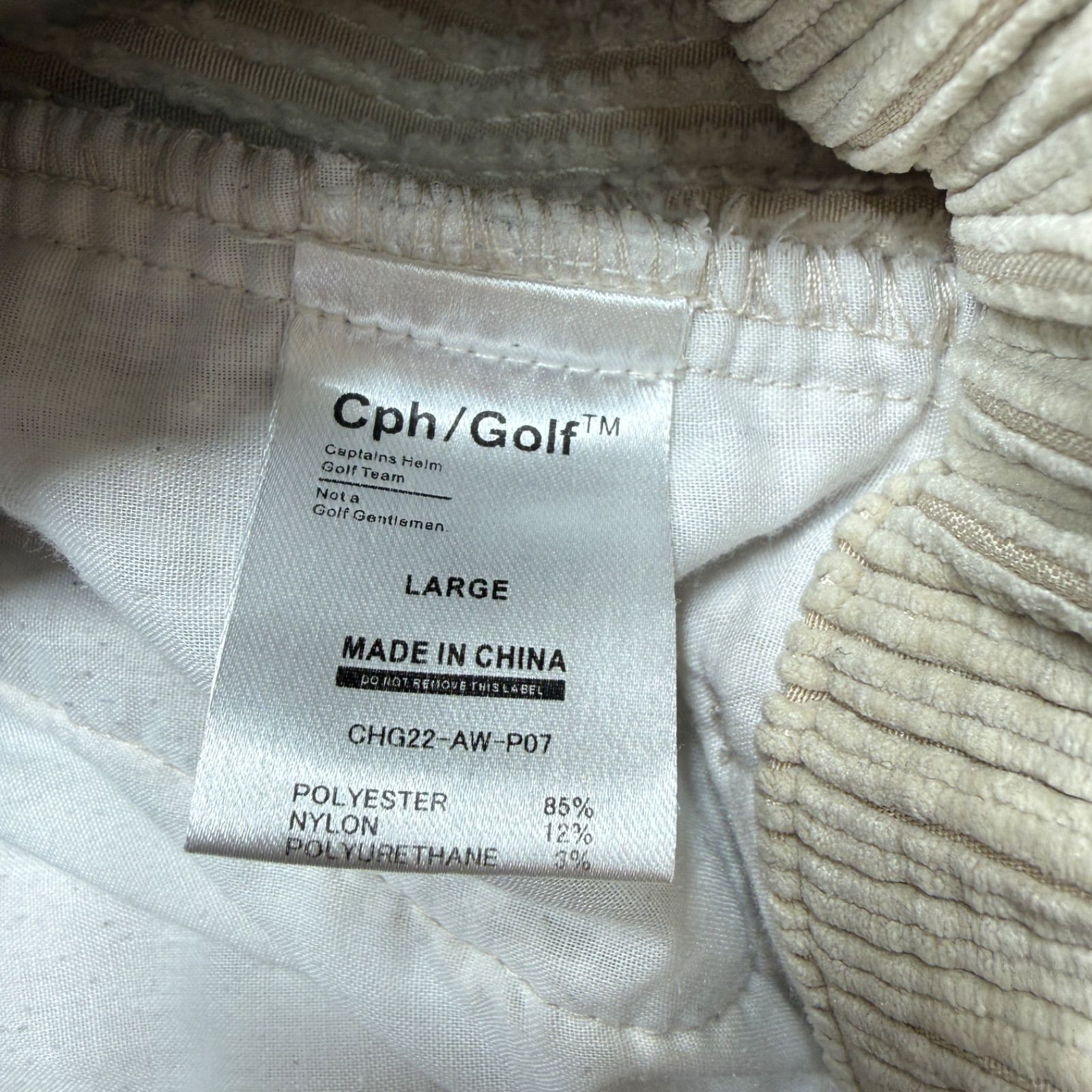 Cph/Golf コーデュロイパンツ ホワイト 美品 Cph/Golf Captains Helm Golf コーデュロイ イージーパンツ