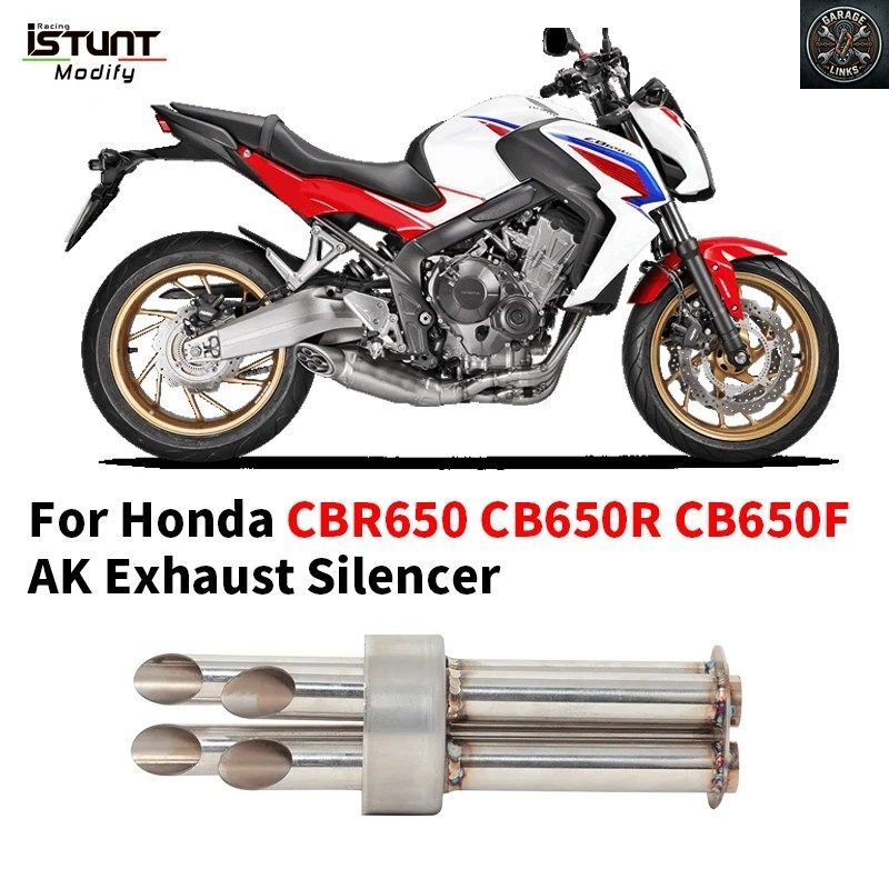 汎用モーターサイクル排気4穴DBキラーマフラースリップオンホンダCBR650F CBR650R CBR650 CBR 650 Moto Escape用マフラー