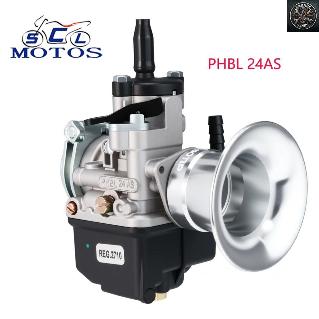 Sclmotos エアフィルター + PHBL 24AS キャブレターセット Dellorto PHBL 20AS 22AS 24AS キャブレター ベロシティスタック トランペット P 9,918円