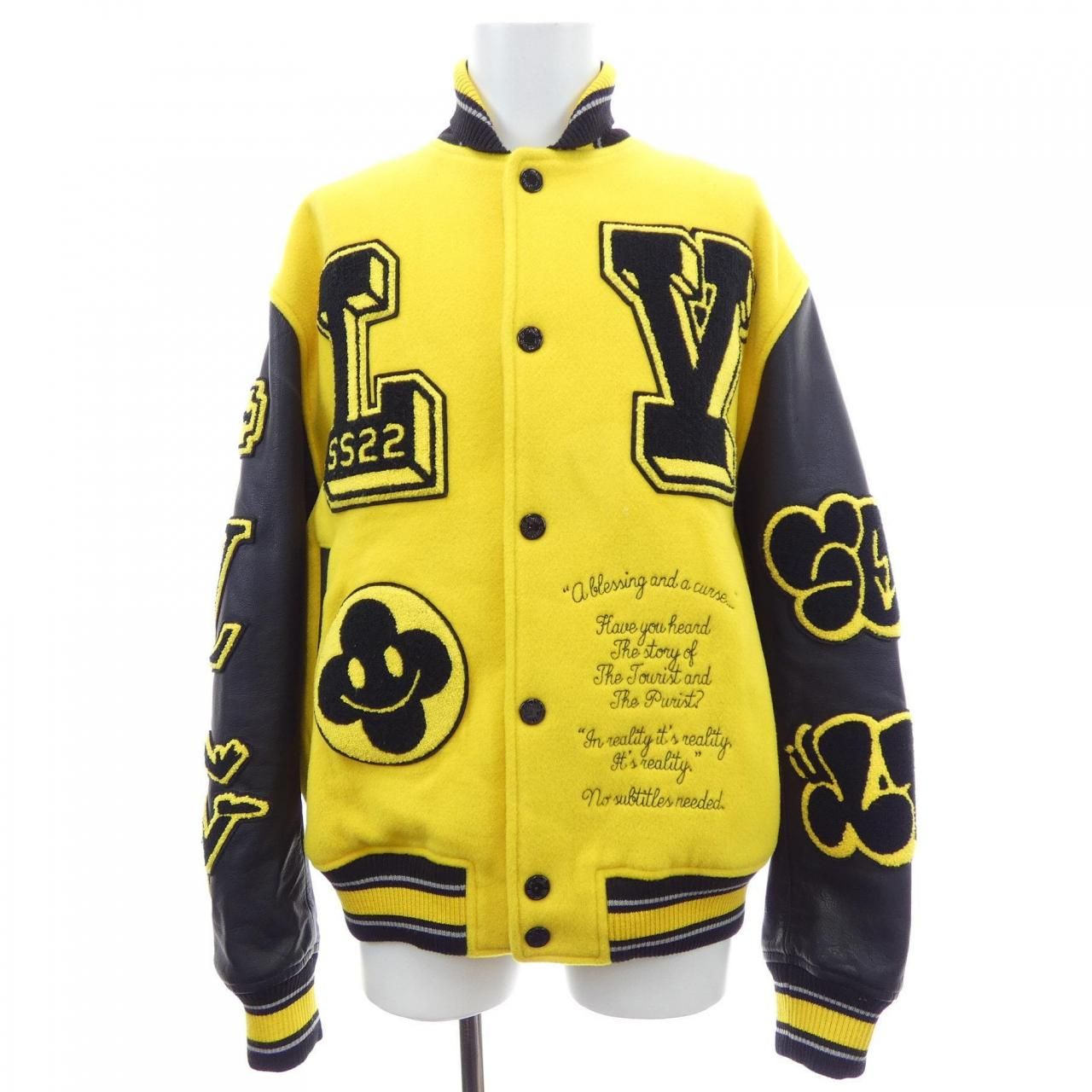 ルイヴィトン LOUIS VUITTON レザーエンブロイダリーバーシティ HML81EIZ3 ブルゾン