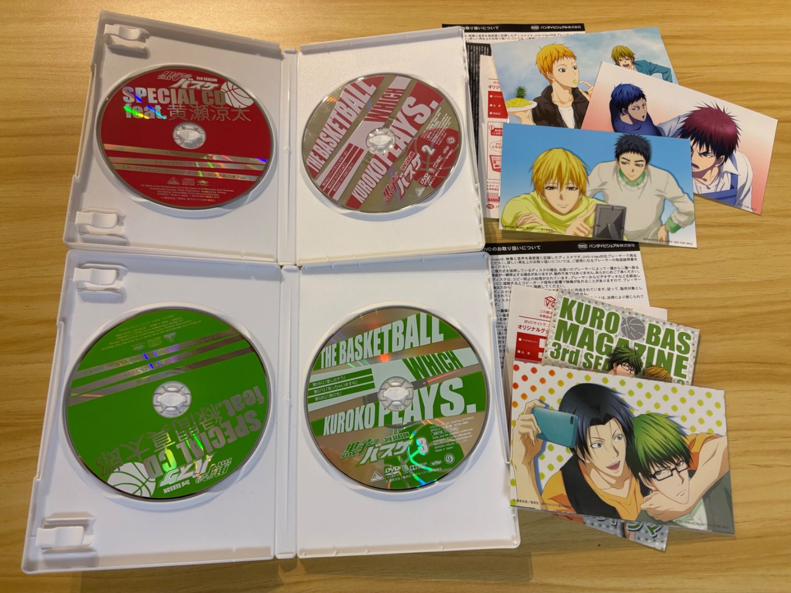 中古][DVD] 黒子のバスケ 15点セット／1dt (3、6-9)<8、9巻 カード付き