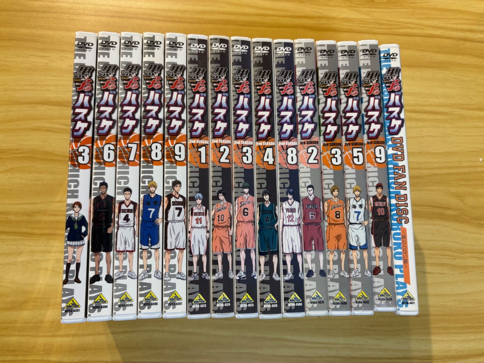 中古][DVD] 黒子のバスケ 15点セット／1dt (3、6-9)<8、9巻 カード付き