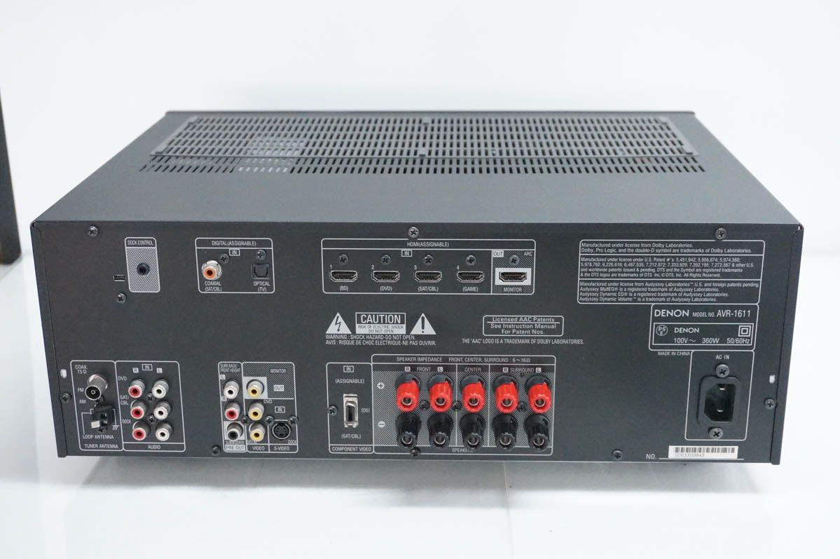 中古】Denonデノン 5.1ch AVサラウンドレシーバー AVR-1611 3D対応