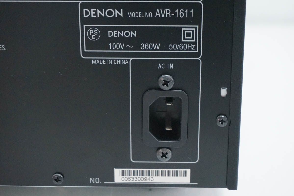 中古】Denonデノン 5.1ch AVサラウンドレシーバー AVR-1611 3D対応