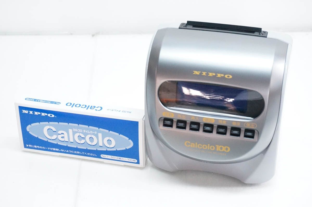 たのめーる】武藤工業 ニッポー用タイムカード カルコロ 1パック(100枚)の通販 ニッポー タイムレコーダー 計算機能付 カルコロ100