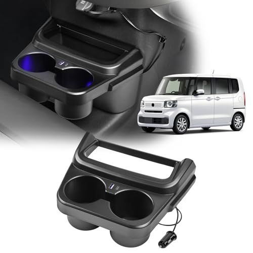 N★Mixsuper 新型 N-BOX JF5 JF6 増設電源ユニット USB 電源ソケット エヌボックス カスタム ドリンクホルダー Type-Cポート USBポート 急速充電 ABS素材 Nボックス 専用アクセサリー 取り付け簡単 (ブ c876afb8