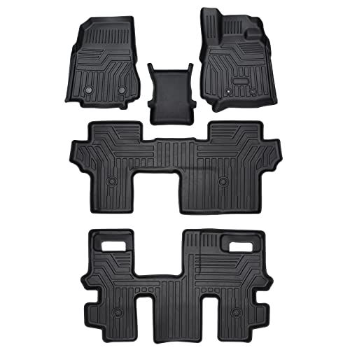N★Cartist 三菱 新型 デリカ D5型 フロアマット 8人乗り専用 立体カーマット 車用 3Dフロアマット 立体構造 DELICA D:5 2019年2月? 車種専用設計 防水 滑り防止 耐汚れ TPE素材 カスタムパーツ 車種専用設 3d2781ff