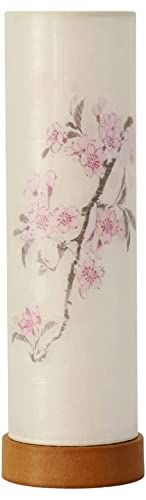 盆提灯 No.2902S 桜 コードレス 和照灯 行灯 モダン コードレス 二重張(サイズ: 高さ26cm x 直径7cm / カラー: No.2902S(柄:桜))