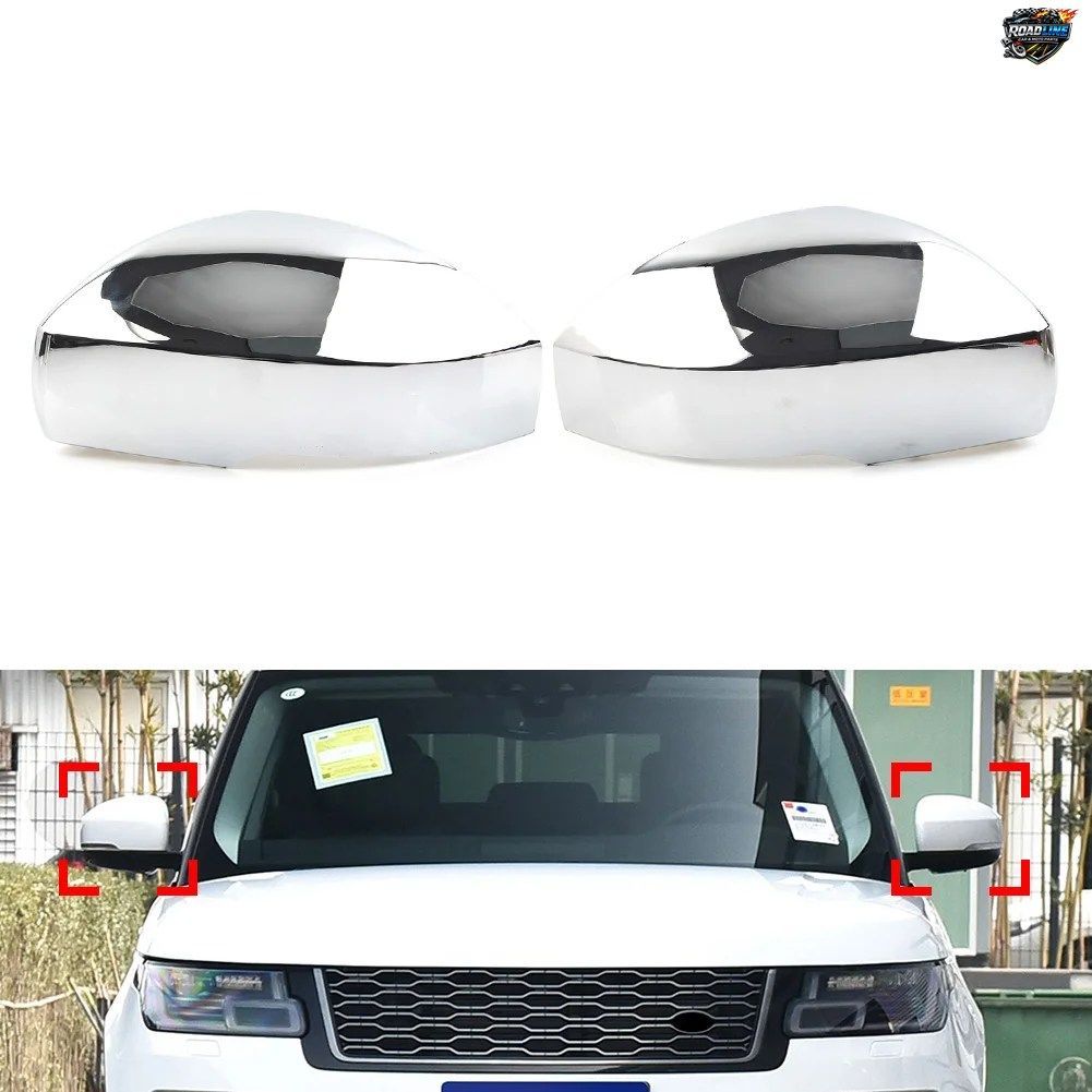 クローム製カーリアビューミラーカバーキャップ（左右セット）ランドローバー ディスカバリー LR4 LR5 レンジローバー L405 スポーツ ヴォ