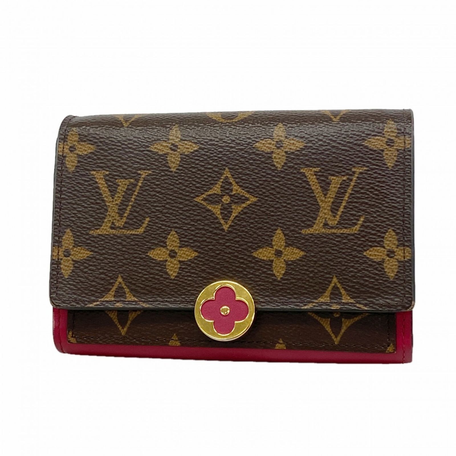 ルイ・ヴィトン(Louis Vuitton) ルイ・ヴィトン 財布 モノグラム ポルトフォイユフロールコンパクト M64588 フューシャレディース