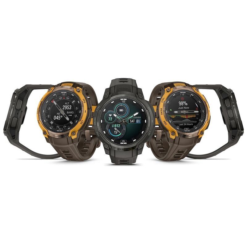 ガーミン メンズ アクセサリー 腕時計 Garminstinct Crossover AMOLED Sport Watch Bronze Sunburst Cocoa ココア
