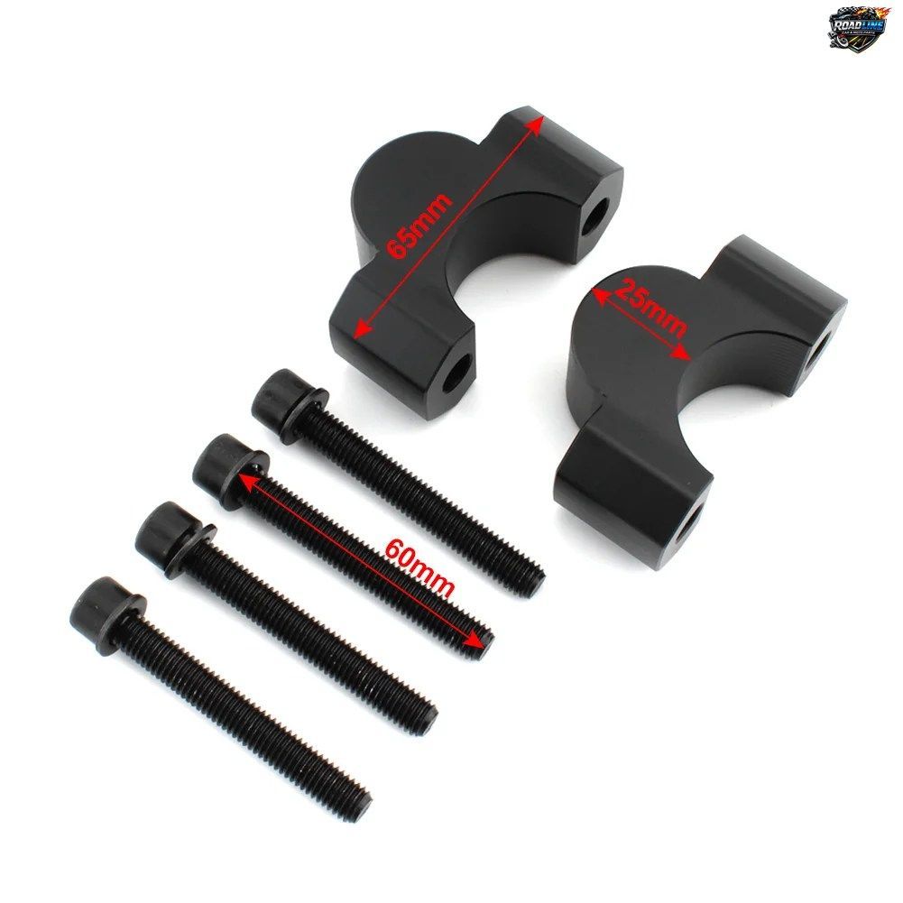 BMW S1000R S 1000R S1000R 2021 - 232024用 25mm モーターサイクルライザーハンドルバークリップアダプターライザー ブラック