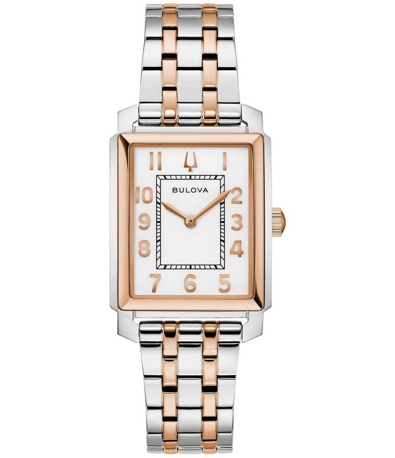 ブロバ レディース アクセサリー 腕時計 Tシャツ Bulova Womens Two Hand Two Tone Stainless Steel Bracelet Watch Two Tone