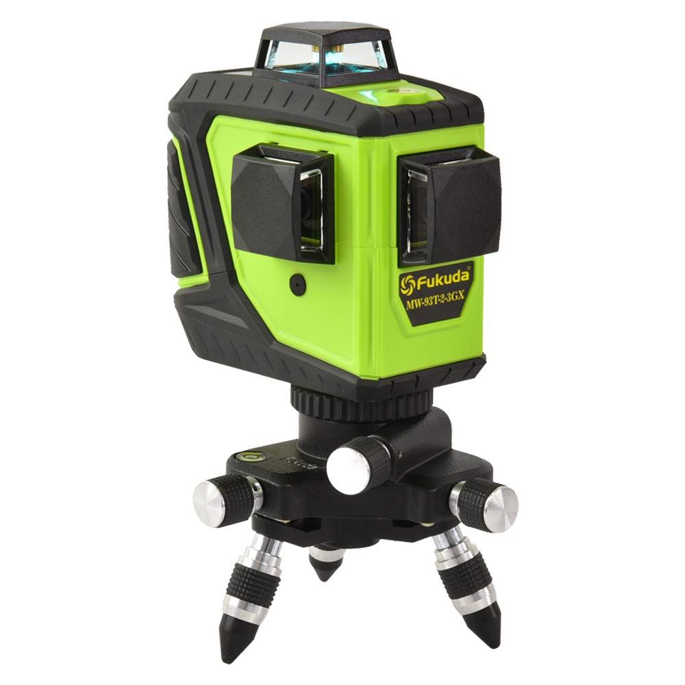 N◆Fukuda 360° フルライングリーンレーザー墨出し器 12ライン 360°垂直*2・360°水平*1 MW-93T-2-3GJ レーザー墨出し器 レーザーレベル 水平器【本体】 bca75807