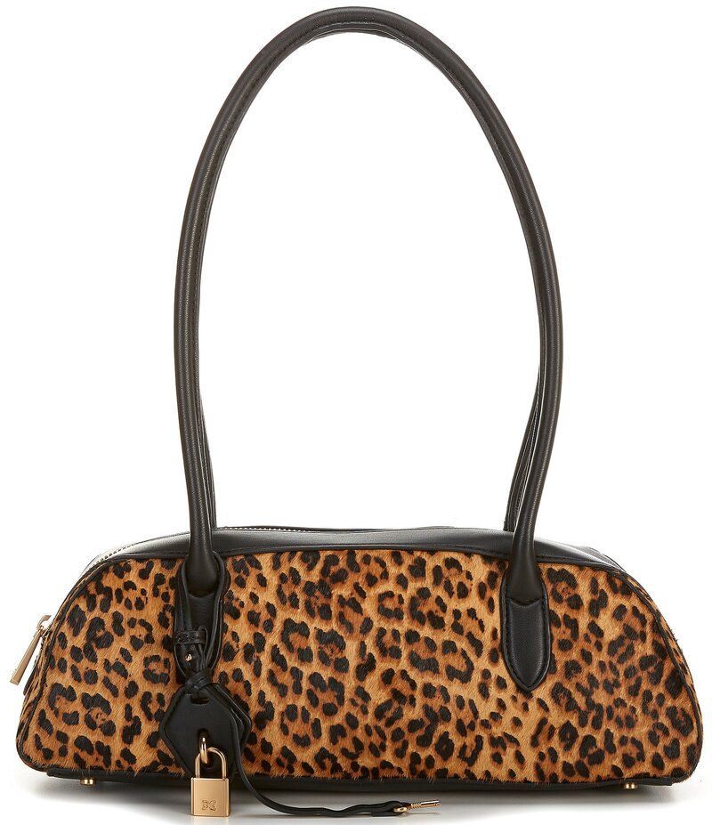 サムエデルマン レディース バッグ ハンドバッグ Sam Edelman Nori Leopard Haircalf Bowler Satchel Bag Leopard アニマル