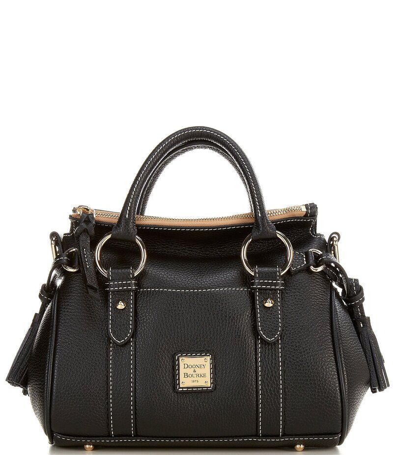 ドーネイアンドバーク レディース バッグ ハンドバッグ レザー Dooney Bourke Lucca Leather Tassle Satchel Bag Black ブラック