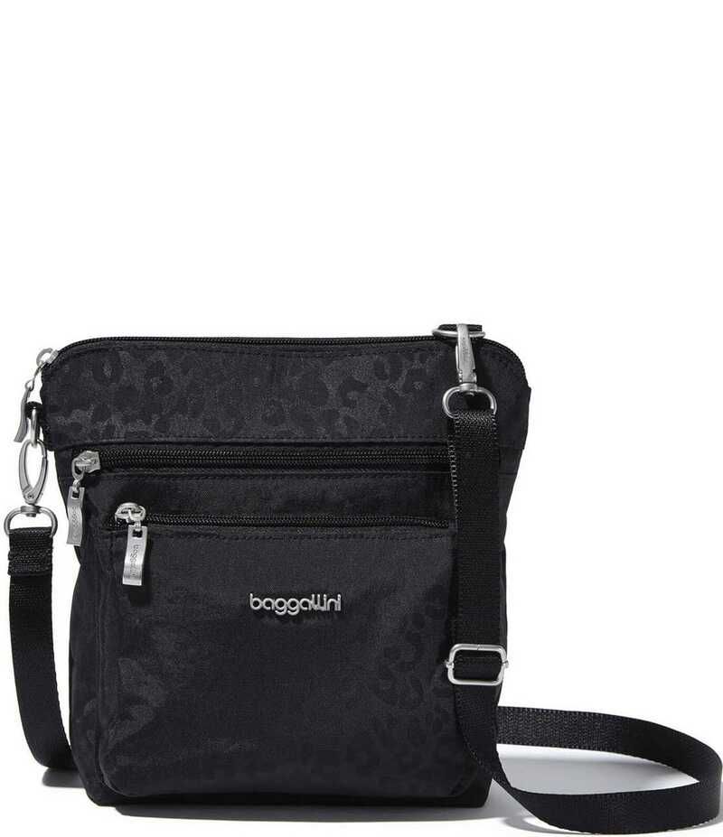 バッガリーニ レディース バッグ ショルダーバッグ Baggallini Black Cheetah Modern Pocket Crossbody Bag Black Cheetah Emboss