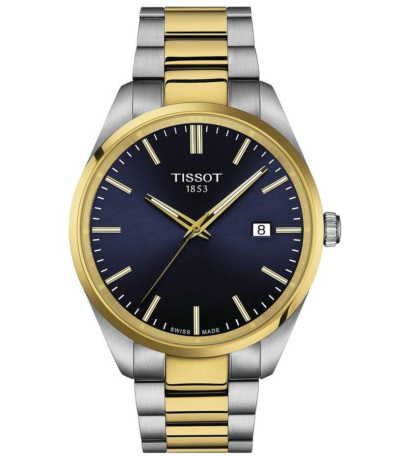ティソット レディース アクセサリー 腕時計 Tシャツ Tissot Mens Classic Collection Pr 100 Two Tone Stainless Steel Bracelet