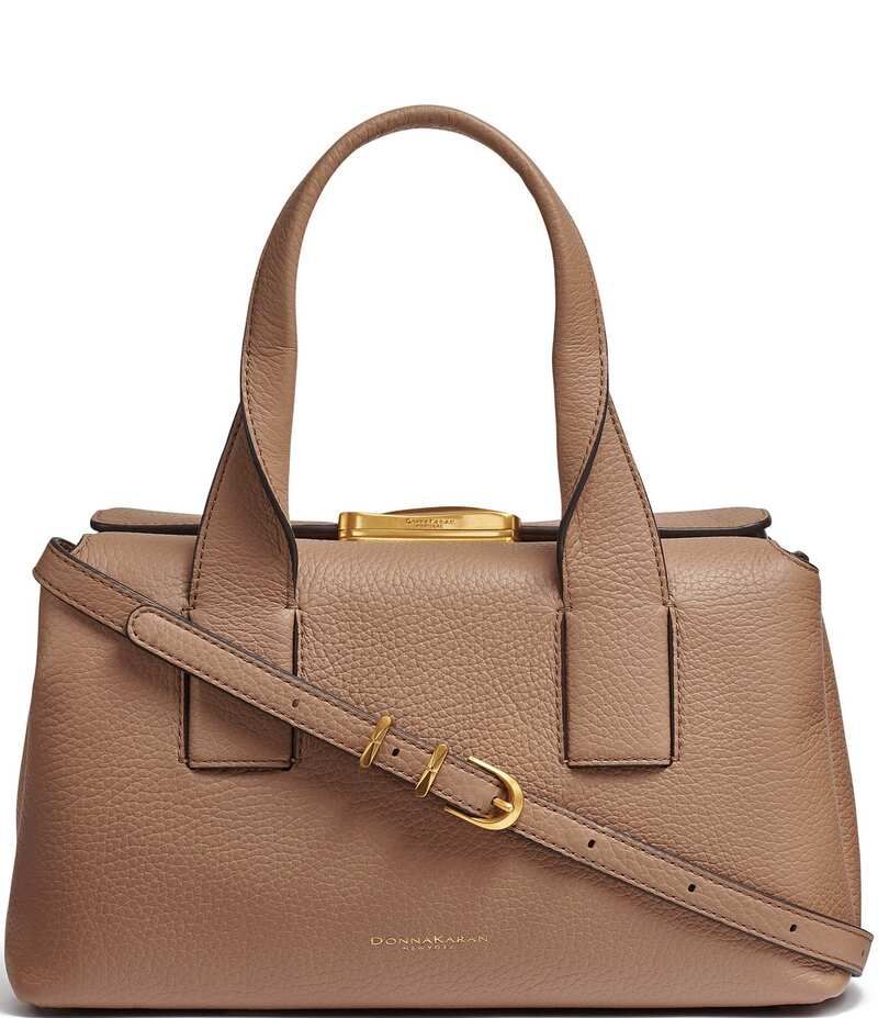 ダナキャラン レディース バッグ ハンドバッグ Donna Karan Amagansett Satchel Bag Toasted Almond