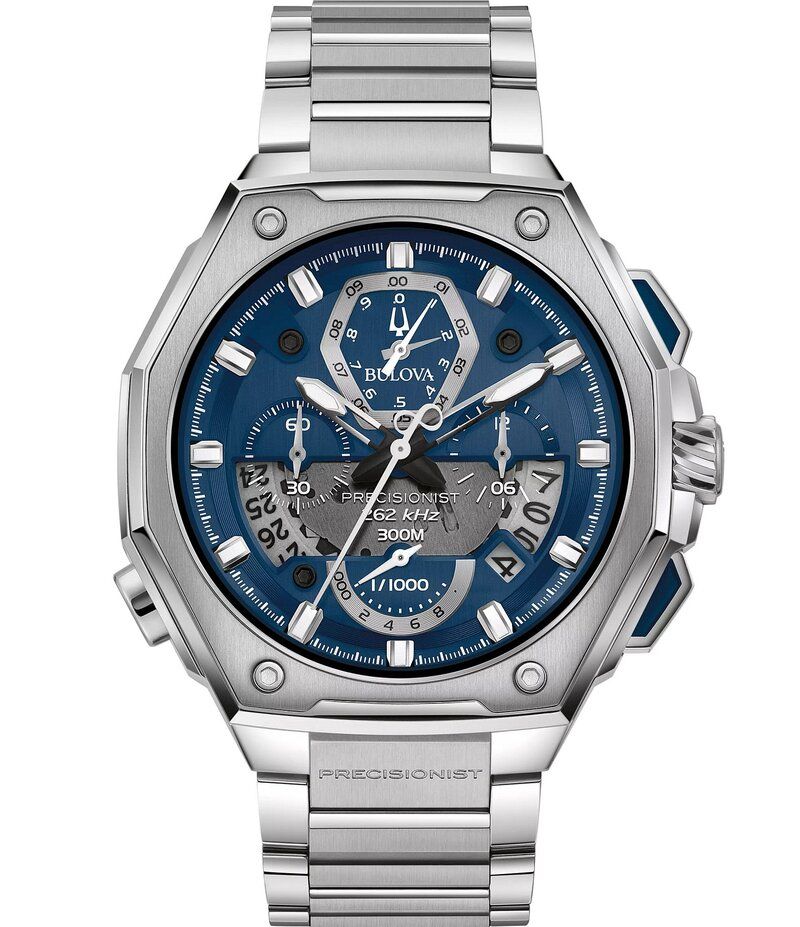 ブロバ レディース アクセサリー 腕時計 Bulova Mens Precisionist Calendar Chronograph Watch Stainless Steel