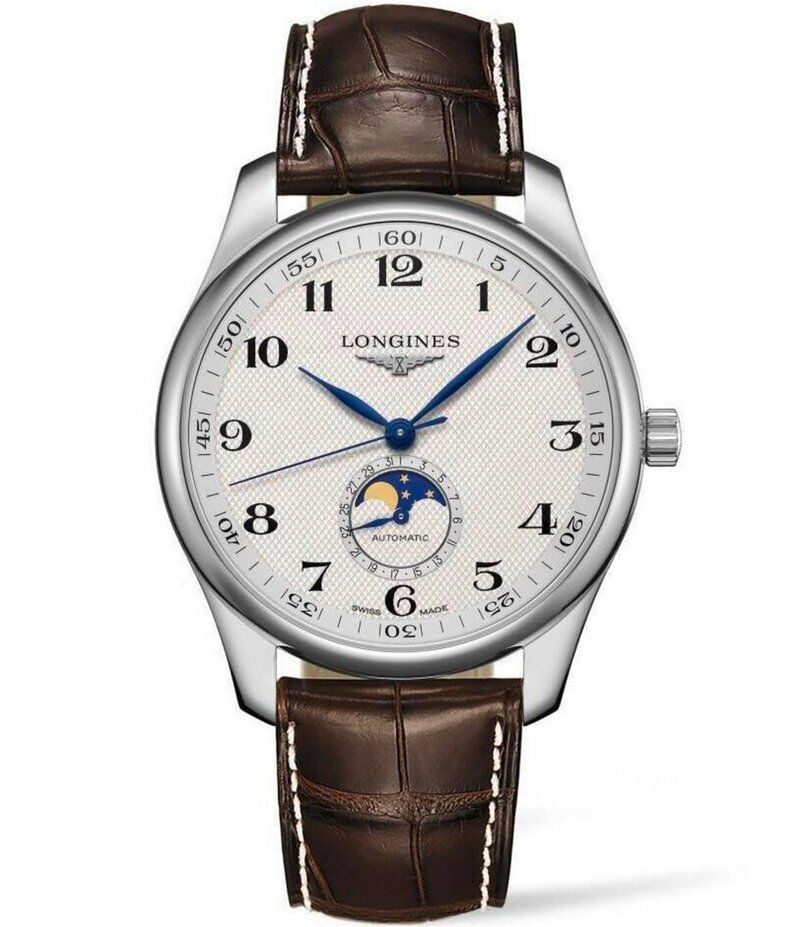 ロンジン レディース アクセサリー 腕時計 レザー Longines Mens Master Collection Automatic Brown Leather Strap 42mm Watch B