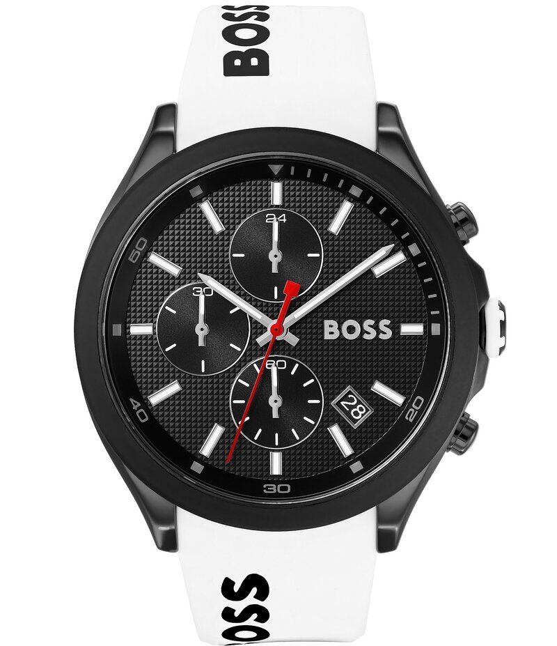ヒューゴボス レディース アクセサリー 腕時計 Hugo Boss Mens Silicone Velocity Watch White ホワイト