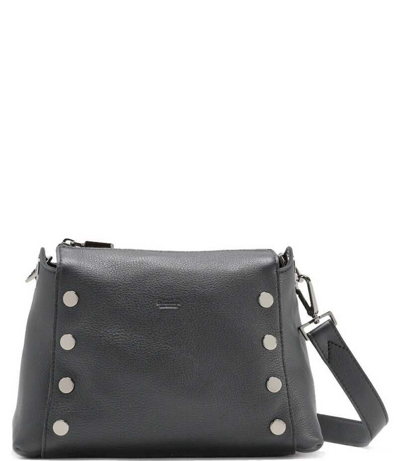 ハミット レディース バッグ ショルダーバッグ レザー Hammitt Bryant Medium Pebble Leather Gunmetal Studded Convertible Crossb