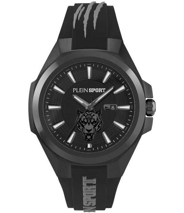 フィリッププレイン レディース アクセサリー 腕時計 Philipplein Mens Tigermaster Automatic Silicone Strap Watch Black ブラック