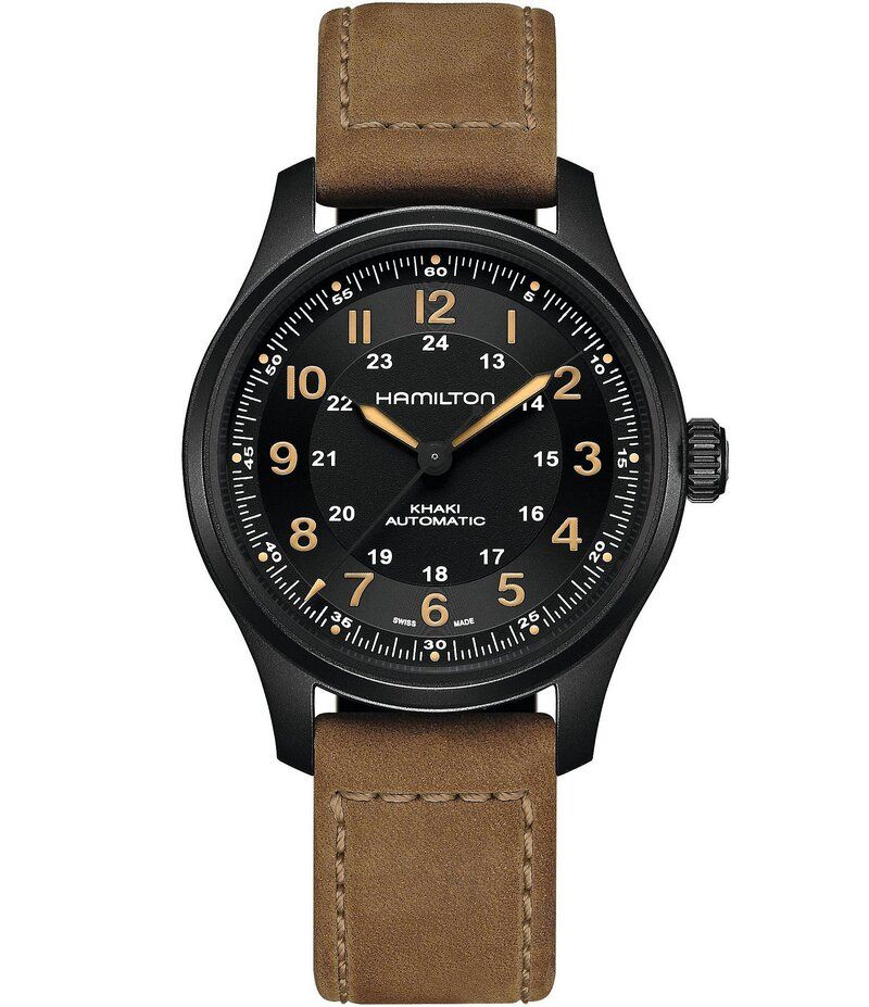ハミルトン レディース アクセサリー 腕時計 Hamilton Khaki Field Titanium Auto Watch Brown ブラウン
