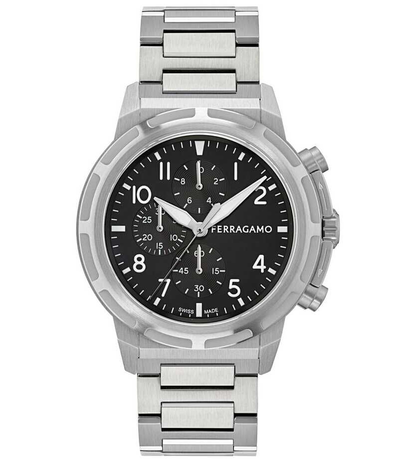 サルヴァトーレ フェラガモ レディース アクセサリー 腕時計 Tシャツ Salvatore Ferragamo Mens Ferragamo Sport Chronograph Stainless S