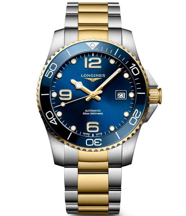 ロンジン レディース アクセサリー 腕時計 Tシャツ Longines Mens Hydroconquest Automatic Stainlessteel Yellow Gold PVD Brace
