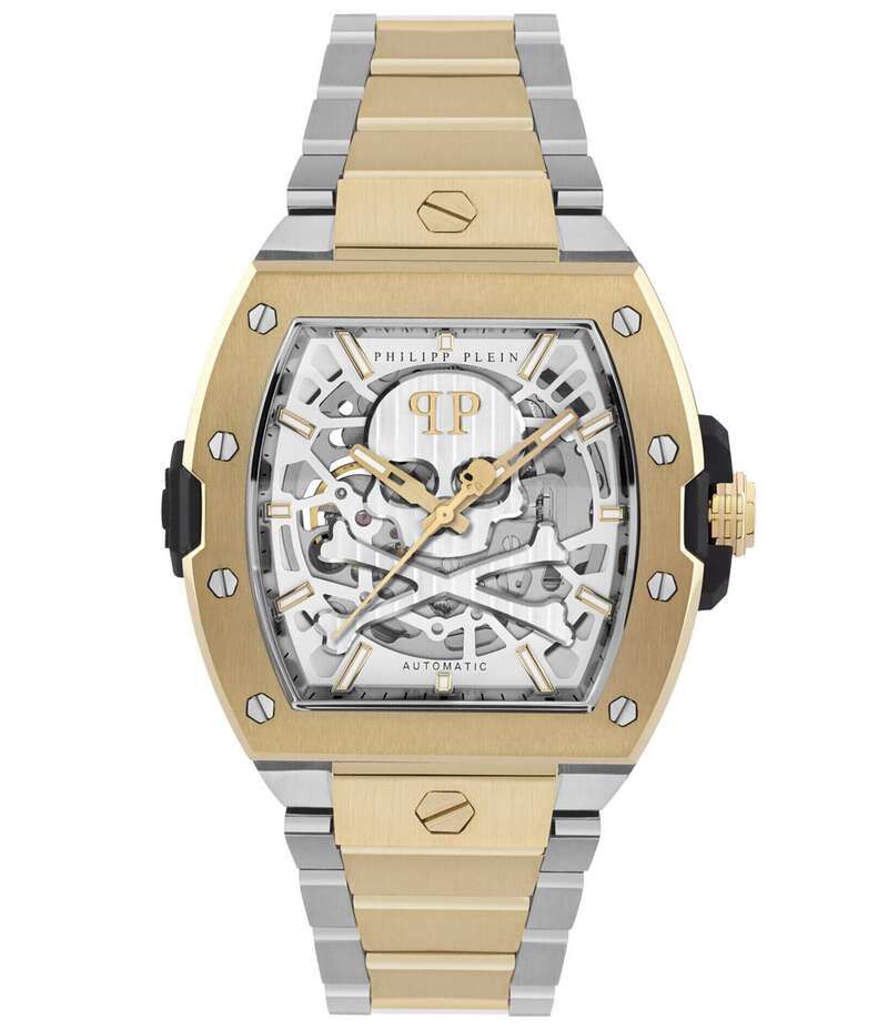 フィリッププレイン レディース アクセサリー 腕時計 Tシャツ Philipp Plein Mens The Keleton 20 Automatic Two Tone Stainless Steel