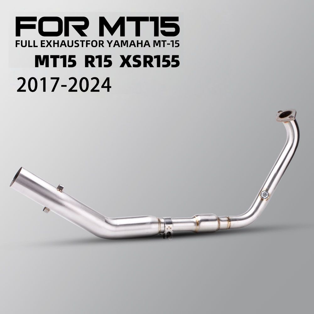MT15/R15/XSR155 用 ステンレス製 フロントパイプ 51MM レーシングエスケープ 2017-2024対応
