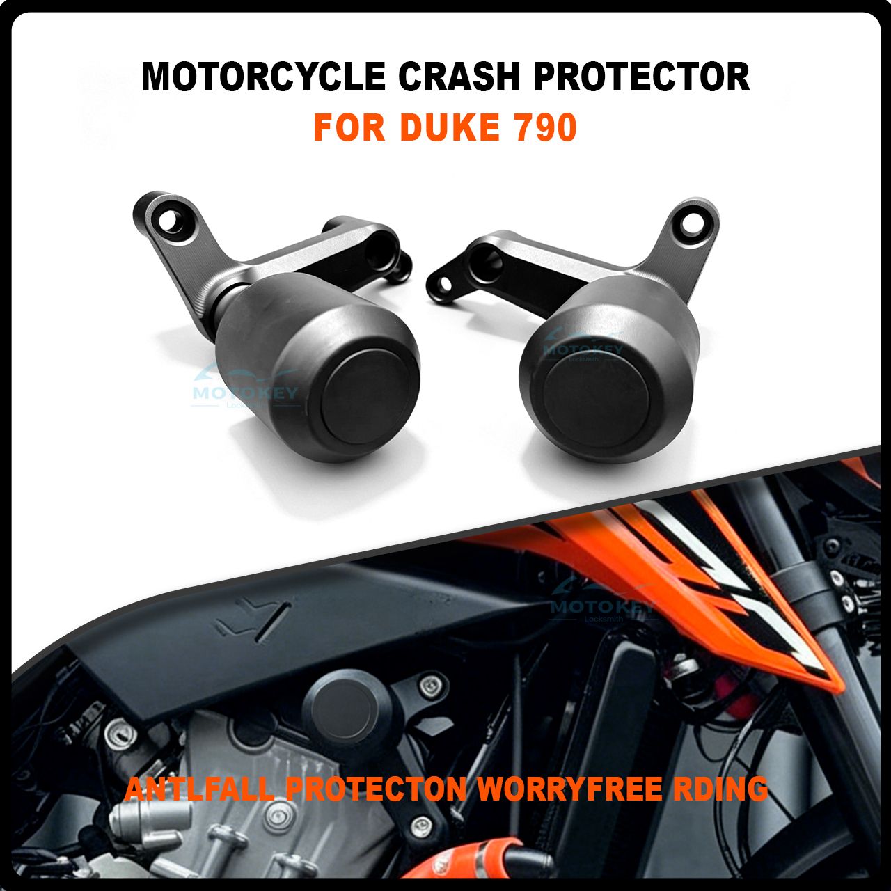 Duke790/Duke890 用 クラッシュプロテクター フレームスライダー