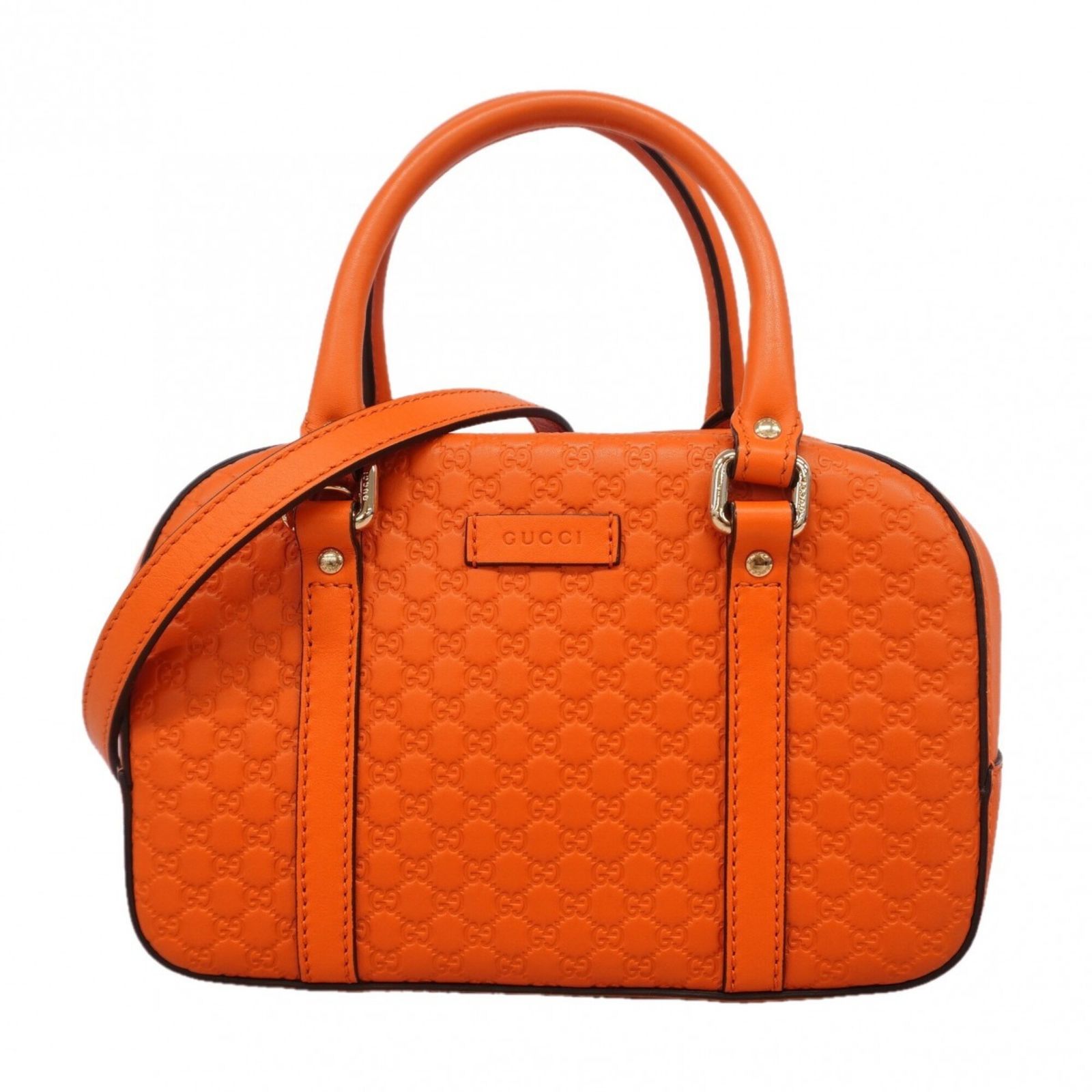グッチ(Gucci) グッチ ハンドバッグ マイクログッチシマ 510289 レザー オレンジ シャンパン 2wayバッグレディース