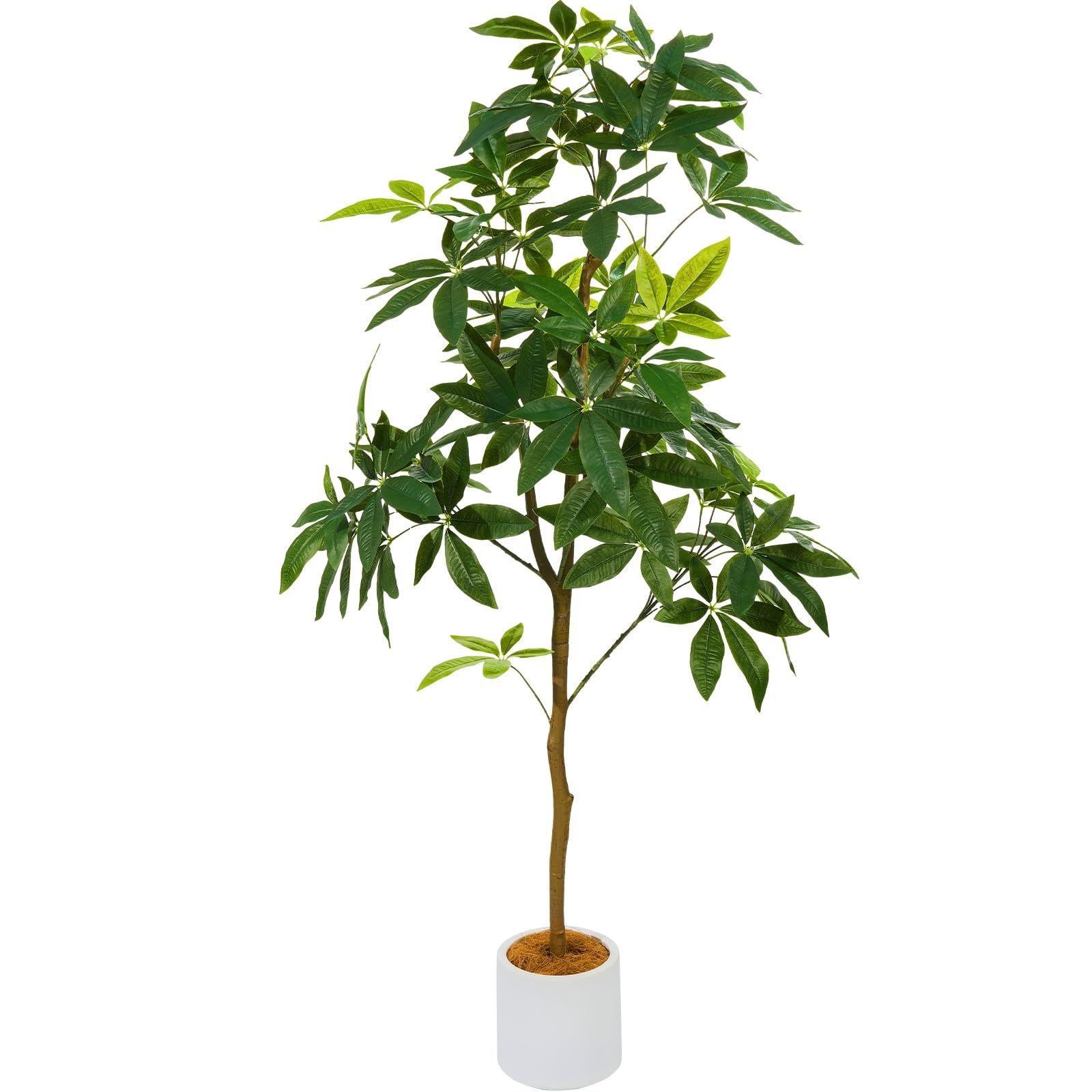 Melvint フェイクグリーン 大型 歓葉植物 フェイク 人工歓葉植物 光触媒 室内 水やり不要 お手入れ簡単 空気清浄 消臭 抗菌 シンプル おしゃれ 室内 インテリア 大型 人工 鉢植え 鉢付き お祝い 父の日（パキラ,150cm，小葉) 7,245円