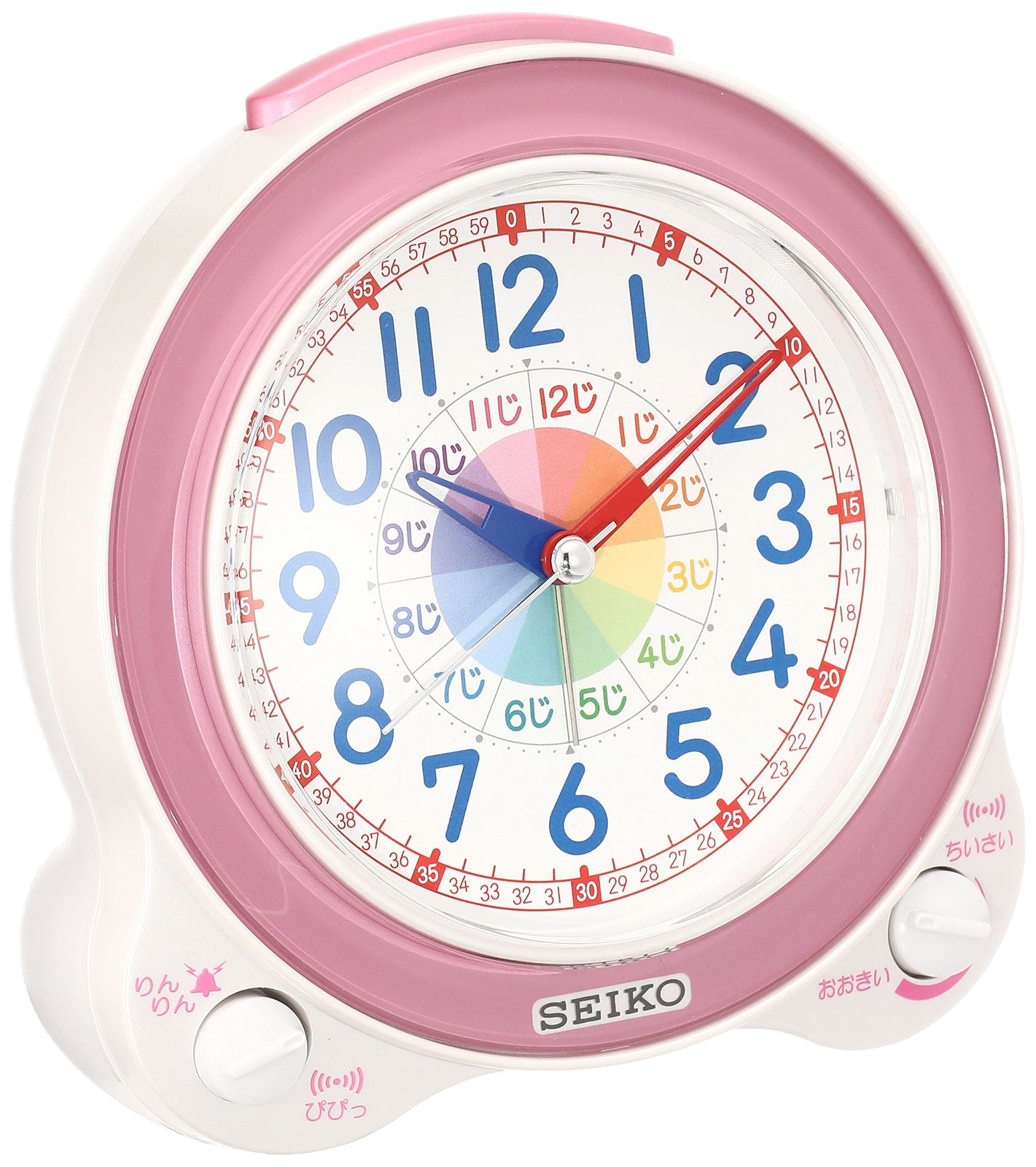 セイコー クロック 目覚まし時計 置き時計 知育 アナログ ピンク KR887P SEIKO